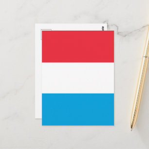 Luxemburg flagga vykort