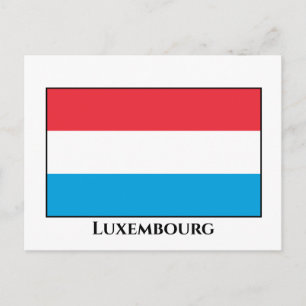 Luxemburg Flagga Vykort