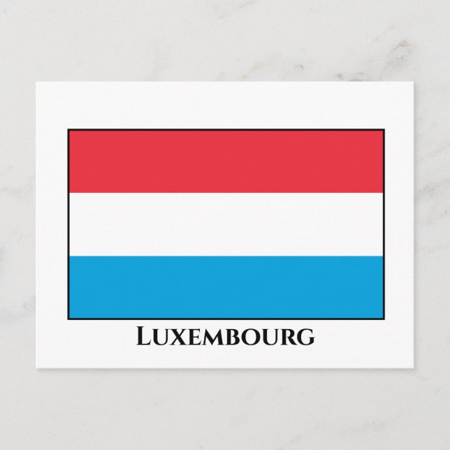 Luxemburg Flagga Vykort (Framsida)