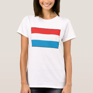 Luxemburg Flagga x Karta T-Shirt
