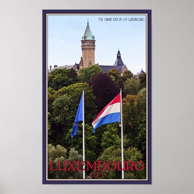 Luxemburg Flaggor Poster (Framsidan)