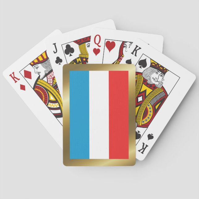 Luxemburg Flaggspelkort Casinokort (Baksidan)