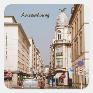 Luxemburg Fyrkantigt Klistermärke