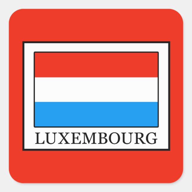 Luxemburg Fyrkantigt Klistermärke (Framsida)