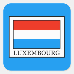 Luxemburg Fyrkantigt Klistermärke