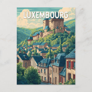 Luxemburg Illustration Resa Konst Vintage Vykort