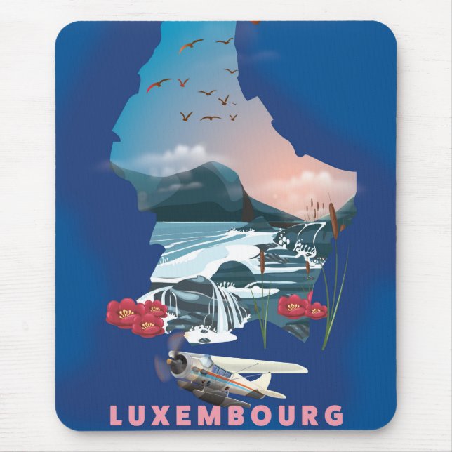 Luxemburg illustrerad reseaffisch. musmatta (Framsidan)