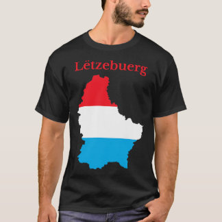 Luxemburg Karta Design Luxembourg T Shirt