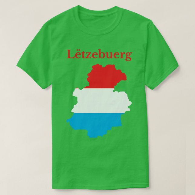 Luxemburg, Karta T Shirt (Design framsida)