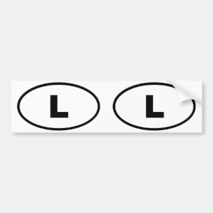Luxemburg - L - Europeisk oval Bildekal