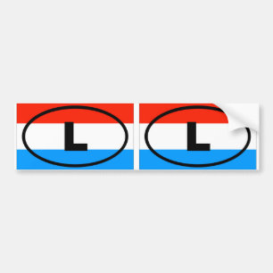Luxemburg - L - Europeisk oval Bildekal