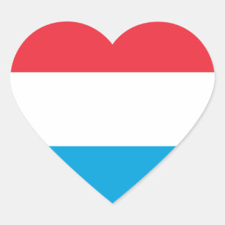 Luxemburg - Lëtzebuerg - Luxemburg Hjärtformat Klistermärke