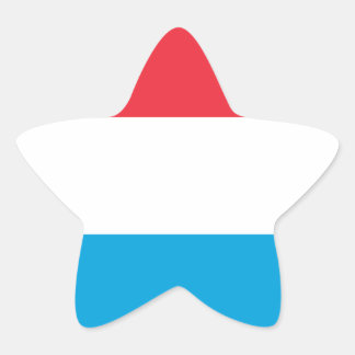 Luxemburg - Lëtzebuerg - Luxemburg Stjärnformat Klistermärke