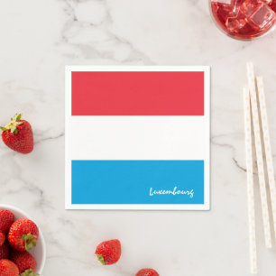 Luxemburg och Flagga mode /sport fläkt Pappersservett