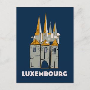 Luxemburg retro resemål poster vykort