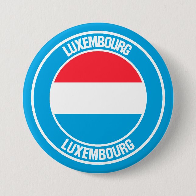 Luxemburg Round Emblem Knapp (Framsida)