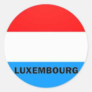 Luxemburg Roundel Quality Flagga Runt Klistermärke