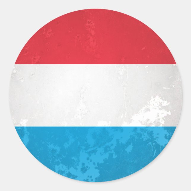 Luxemburg Runt Klistermärke (Framsida)