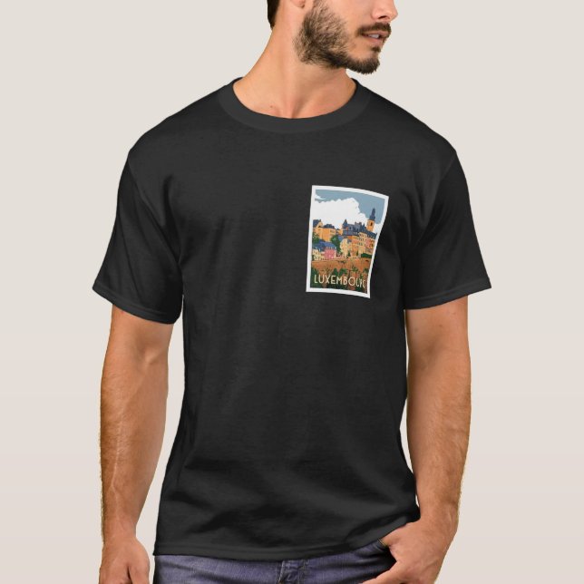 Luxemburg Stad Resa Poster T Shirt (Framsida)