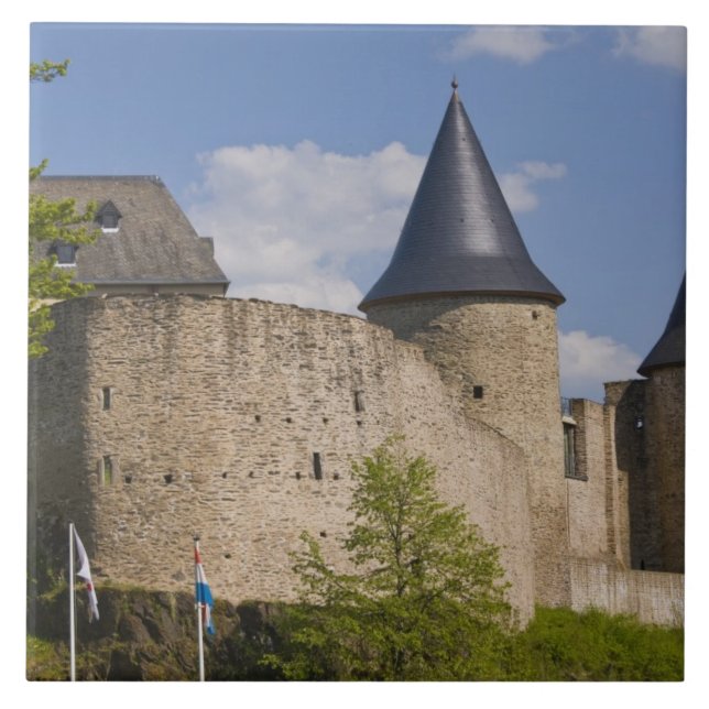 Luxemburg, Sure floddal. Bourscheid, Kakelplatta (Framsidan)