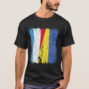 Luxemburg Ukraina Halv Flagga Luxemburgsk Ukrainar T Shirt