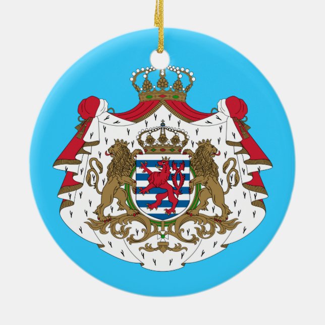 Luxemburg* Vapen Julgransprydnad Keramik (Baksidan)