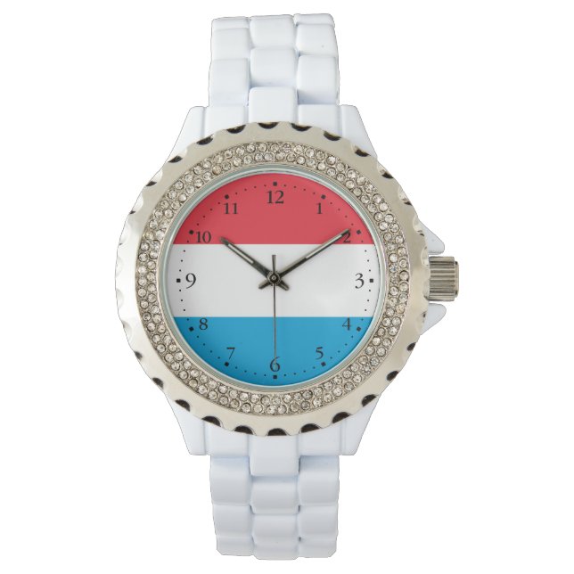 Luxemburgflagga Armbandsur (Framsida)