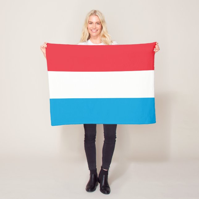 Luxemburgflagga Fleecefilt (På plats)