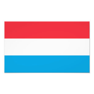 Luxemburgflagga Fototryck