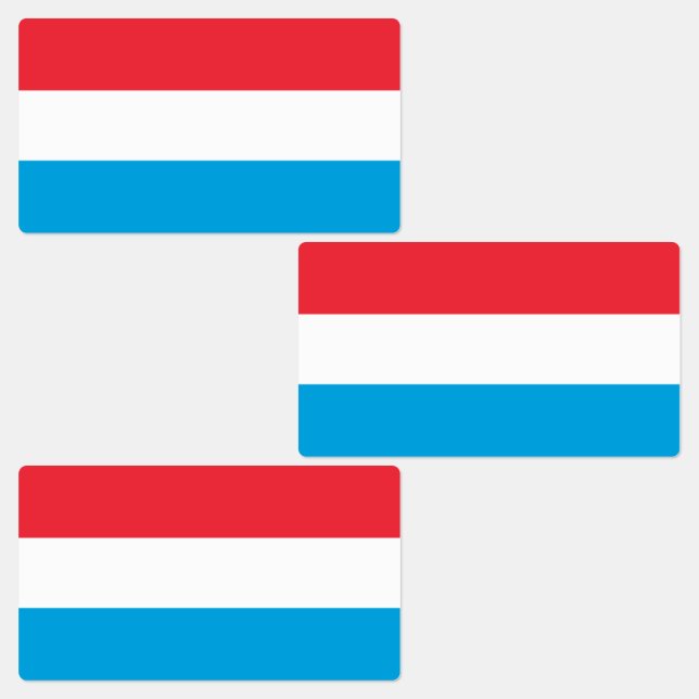 Luxemburgflagga Klistermärke (Grupp)