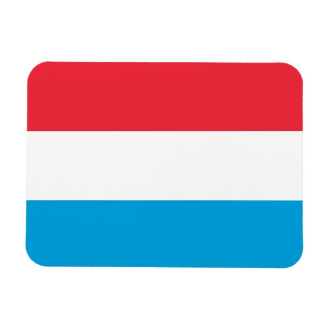 Luxemburgflagga Magnet (Horisontell)