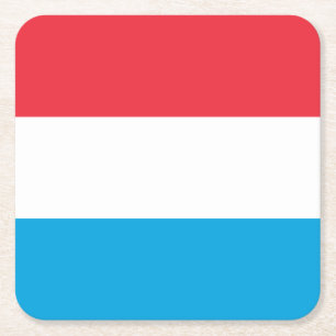 Luxemburgflagga Underlägg Papper Kvadrat