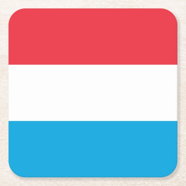 Luxemburgflagga Underlägg Papper Kvadrat (Framsidan)