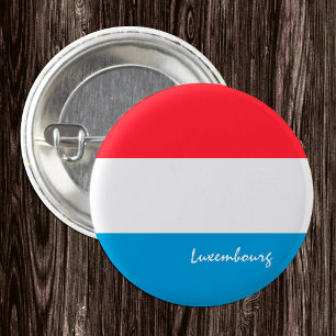 Luxemburgknapp, patriotisk luxemburgsk Flagga Knapp