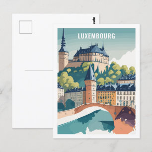 Luxemburgs Berömd Travel Ställe Vykort