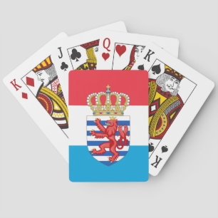 Luxemburgs flagga/jackande av arm casinokort
