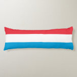 Luxemburgs flagga kroppskudde<br><div class="desc">Patriotisk flagga från Luxemburg.</div>