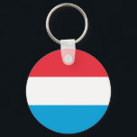 Luxemburgs flagga nyckelring<br><div class="desc">Patriotisk flagga från Luxemburg.</div>
