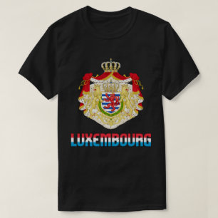 Luxemburgs Flagga och Jacka av Arm Patriotic T Shirt