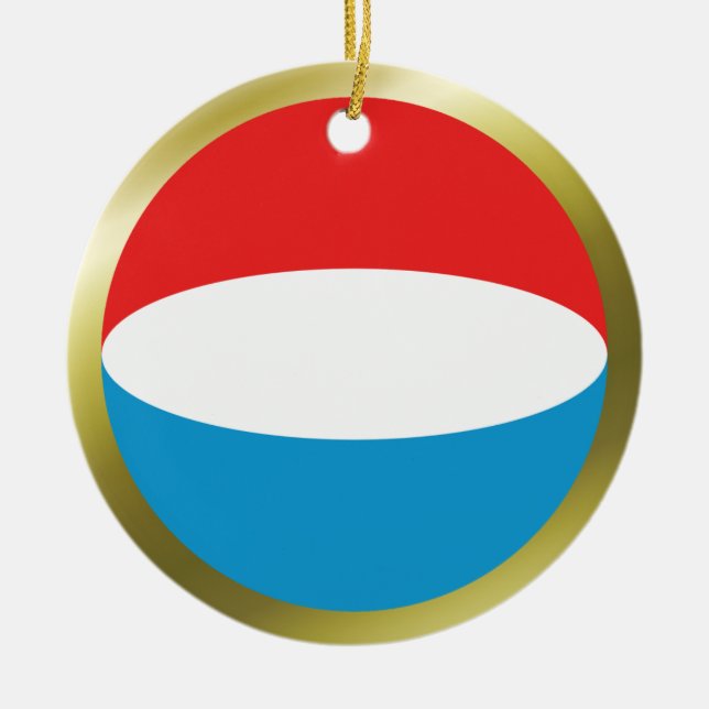 Luxemburgs Flagga Ornament (Framsidan)
