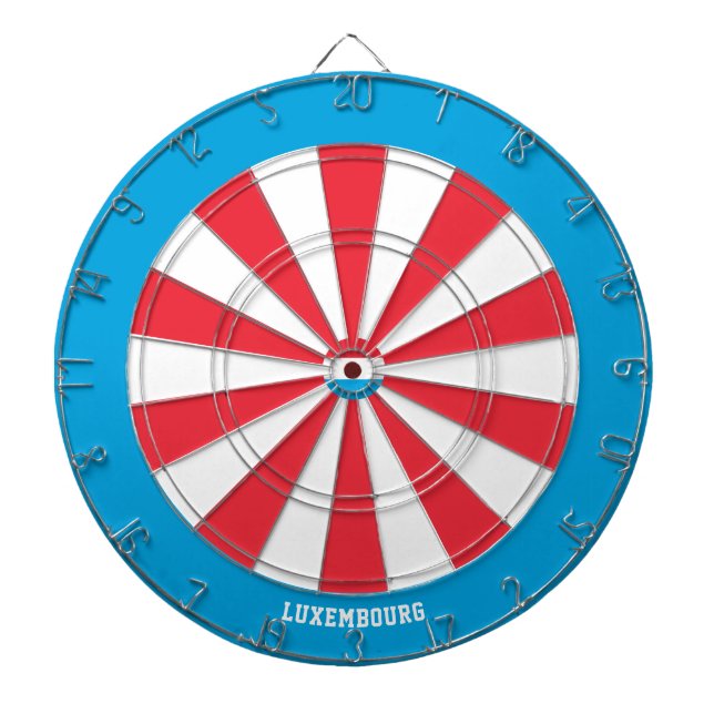 Luxemburgs Flagga Patriots Bullseye Darttavla (Framsidan)