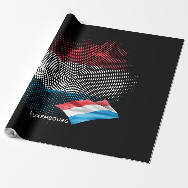 Luxemburgs flagga presentpapper (Utrullad)