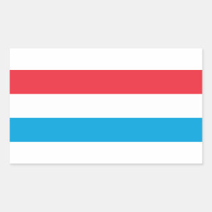 Luxemburgs flagga rektangulärt klistermärke