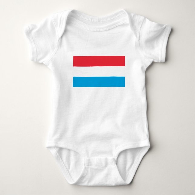 Luxemburgs flagga t shirt (Framsida)