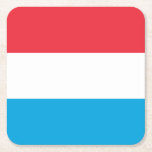 Luxemburgs flagga underlägg papper kvadrat<br><div class="desc">Patriotisk flagga från Luxemburg.</div>