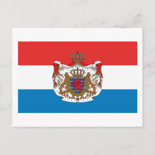 Luxemburgs Flagga w COA-vykort Vykort