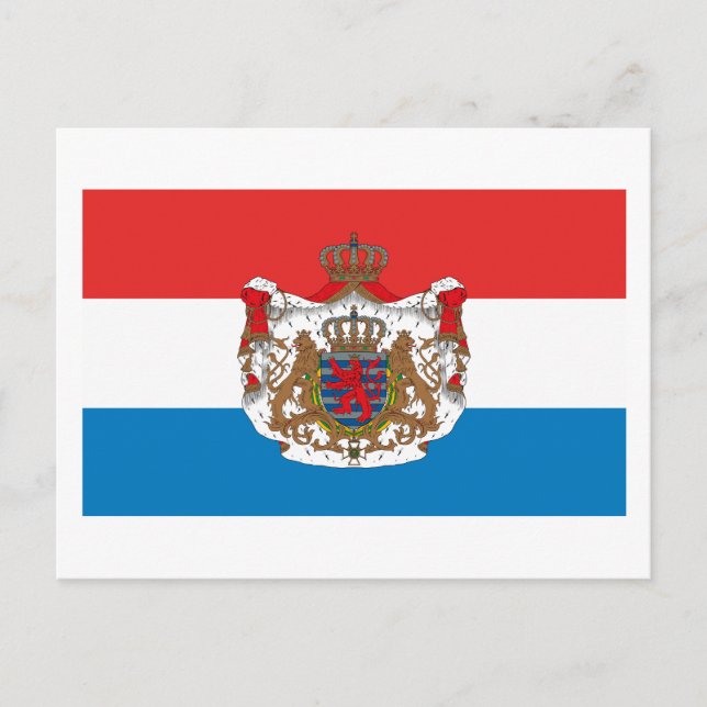 Luxemburgs Flagga w COA-vykort Vykort (Framsida)