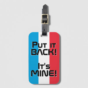 Luxemburgs nationella Flagga Funny Patriotic Bagagebricka