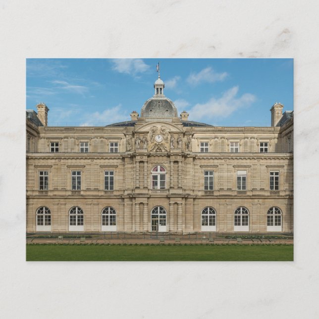 Luxemburgs Palace Fransk Senate Paris Frankrike Vykort (Framsida)