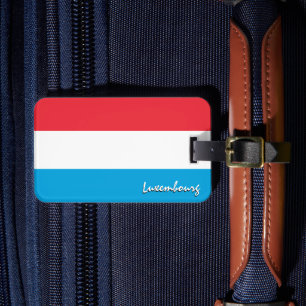 Luxemburgs språktagare, patriotiska Flagga Bagagebricka